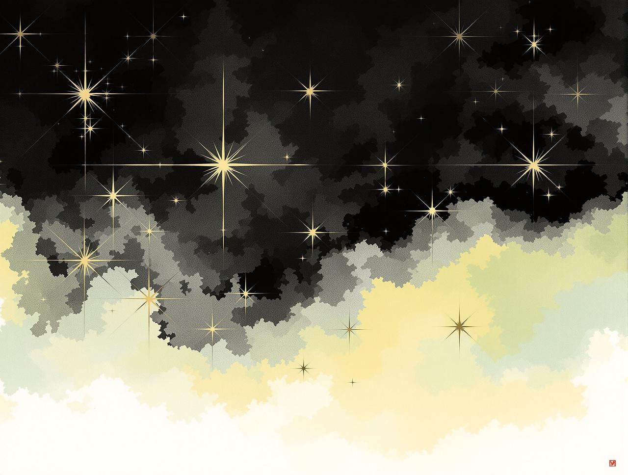 水面书法·墨舞星图